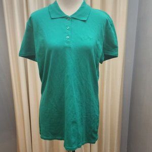 NWT Paco Jeans Women's Polo Shirt Stretch Embroidered Logo Green Juniors 3XL